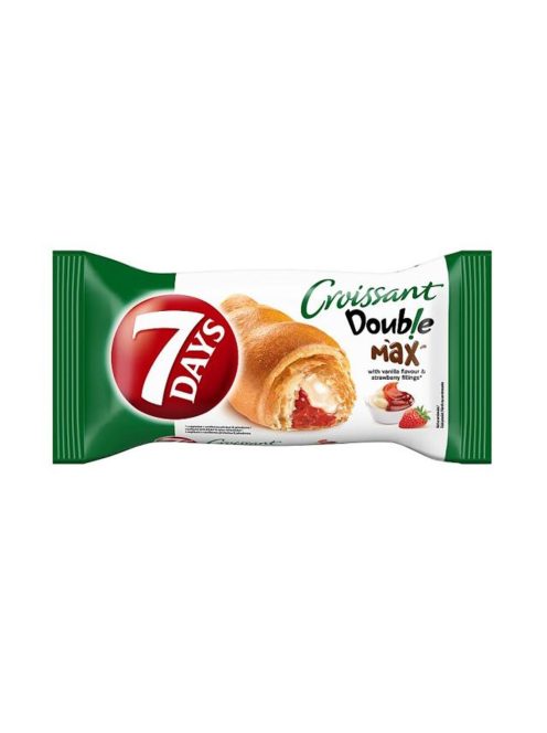 7Days double croissant cu căpșuni-vanilie - 80g