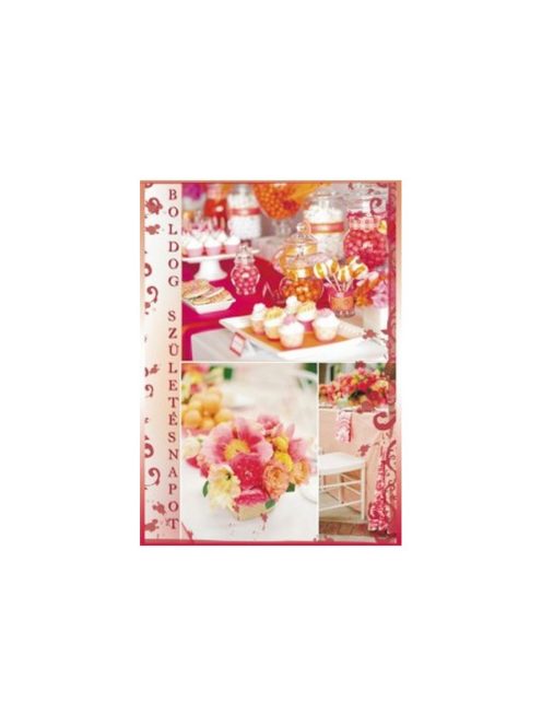 Pungă de  cadou mare C în picioare lac multiple - 26,5x30x12 cm