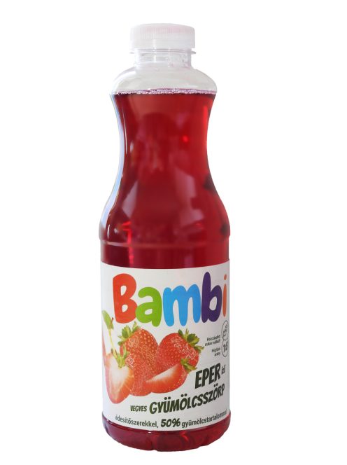 Bambi light sirop de fructe cu aromă de căpșuni - 1000ml