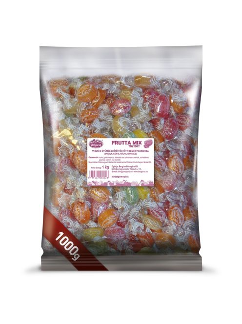 Bergland Frutta Mix bomboane tari umplute cu arome mixte de fructe - 1000 g