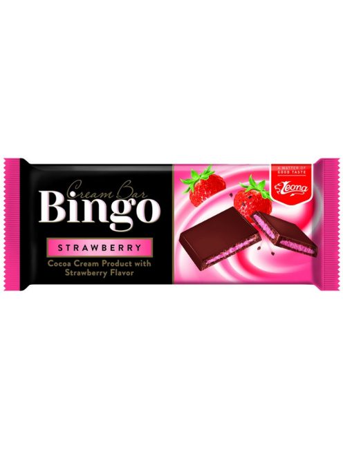 Milka ciocolată cu lapte umplut cu cremă de căpșuni Bingo - 300g