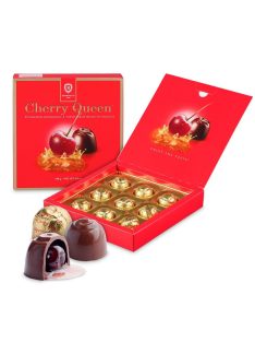   Cherry Queen bomboane cu vișine și ciocolată neagră cu alcool - 108g