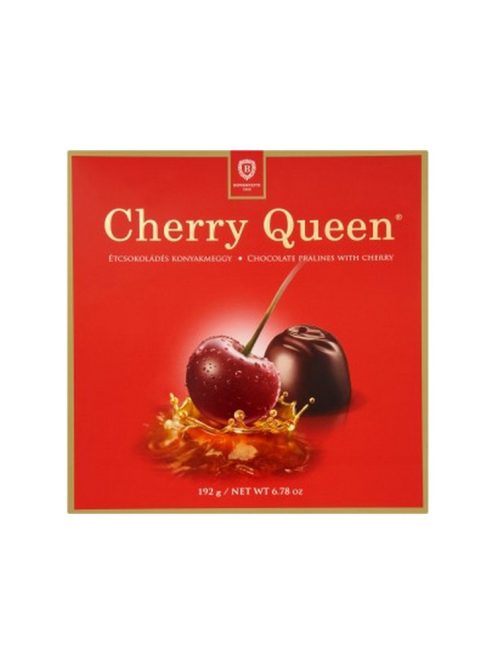 Cherry Queen bomboane cu vișine și ciocolată neagră cu alcool - 192g
