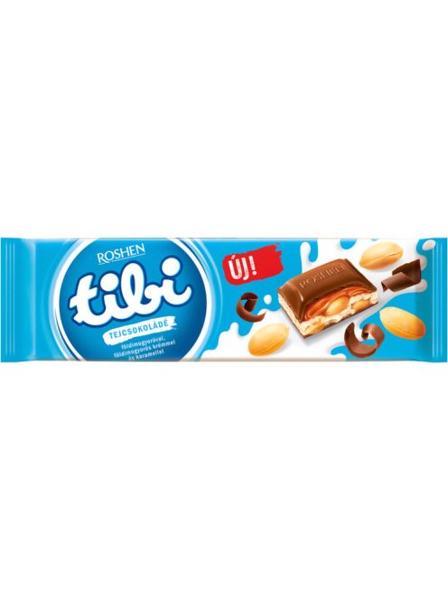 Tibi ciocolată cu lapte și cu cremă de arahide-alune caramel - 295g