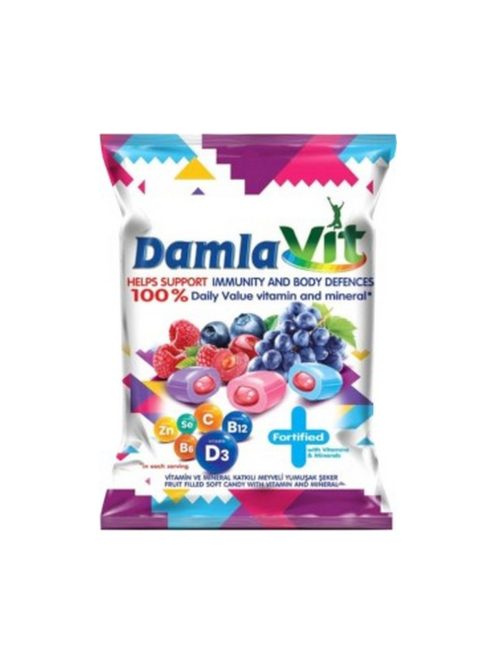 Damla caramel moale umplut cu cremă de fructe mixte - 80 g