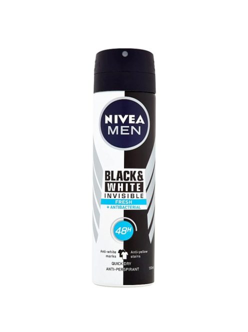 Nivea Black&White deo spray pentru bărbați Invisible Fresh - 150ml