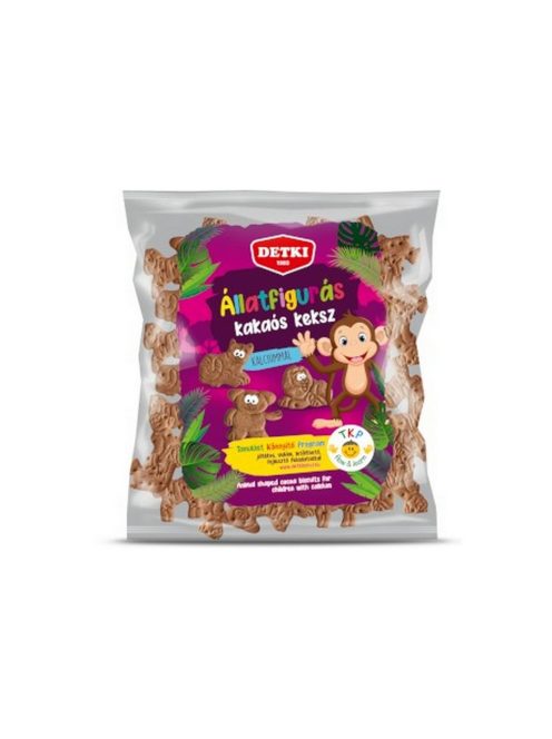 Detki biscuiți cu figurine de animale cu cacao - 160g