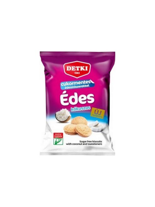 Detki Biscuiți fără zahăr cu nucă de cocos și îndulcitori - 180g
