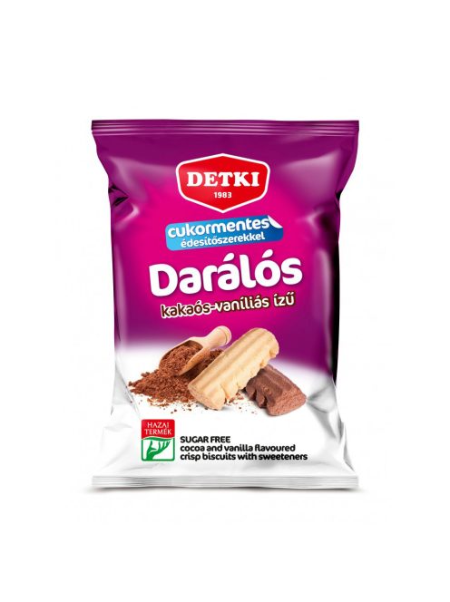 Detki Biscuiți fără zahăr cu cacao și vanilie, îndulcitori - 180g