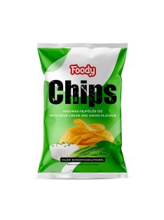 Foody chipsuri cu aromă de ceapă și smântână - 75g