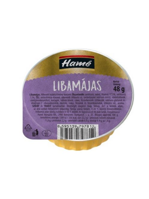 Hame Pate cu ficat de gâscă - 48g