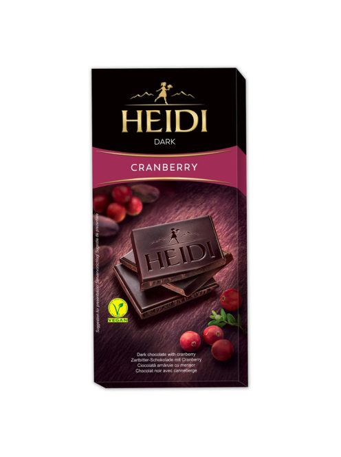 Heidi ciocolată neagră  cu afine - 80g