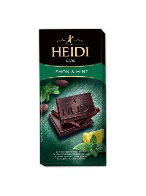 Heidi  ciocolată neagră lemon menthol - 80g