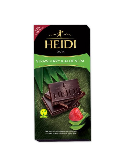 Heidi Dark ciocolată cu căpșuni aloe vera - 80g