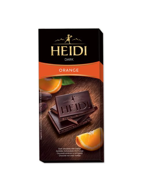 Heidi ciocolată neagră Heidi cu coajă de portocală - 80g