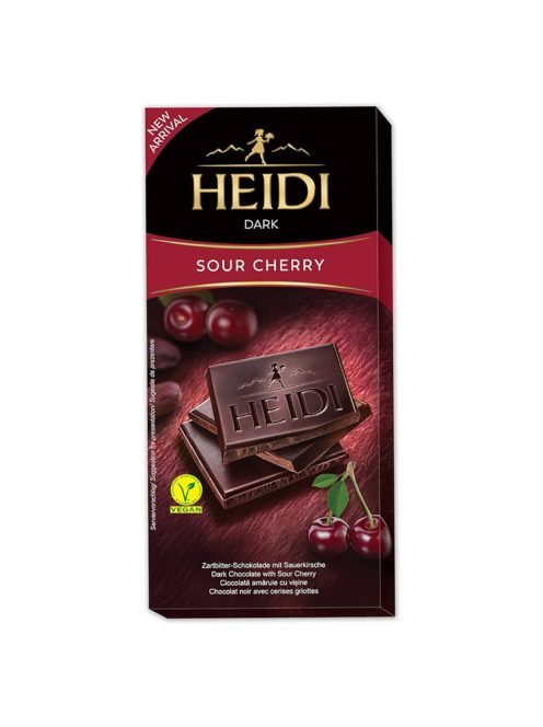 Heidi ciocolată neagră cu vișine - 80g