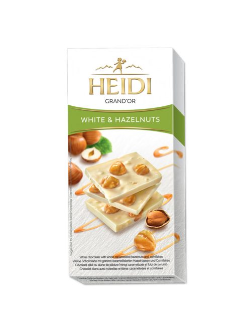 Heidi ciocolată albă cu alune întregi - 100g 