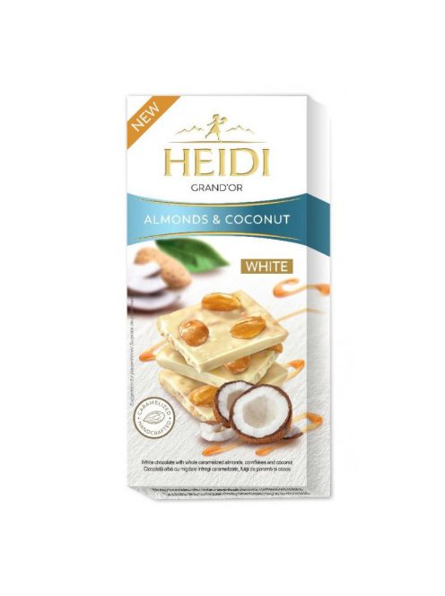 Heidi Grand'Or Ciocolată albă cu migdale și cocos - 100g