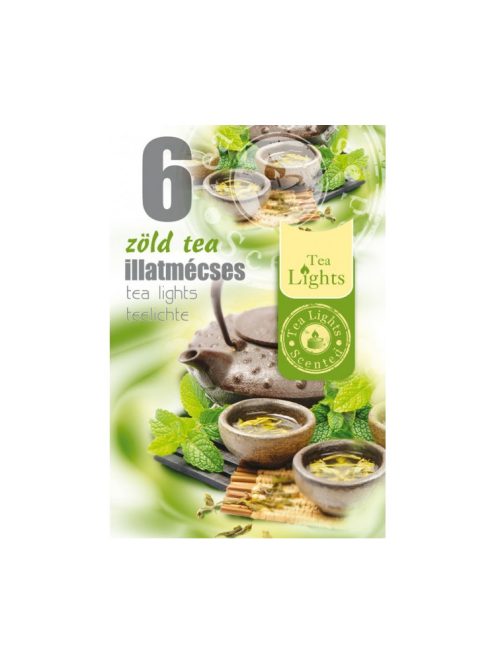 Lumânări de ceai Cu frunze de ceai verde - 6buc
