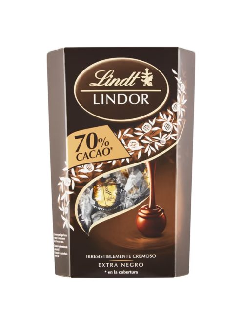 Lindor Dark praline asortate cu ciocolată neagră 70% - 200g