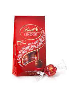   Lindor Milk bile de ciocolată cu lapte în pungă decorativă - 137g
