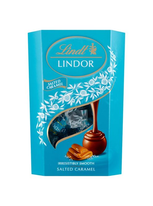 Lindor Salted Caramel bile de ciocolată cu lapte în cutie cadou - 200g