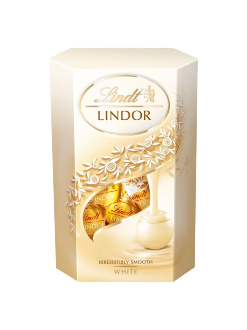 Lindor White praline asortate cu ciocolată albă în cutie cadou - 200g