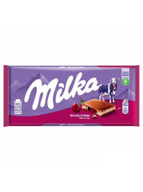 Milka ciocolată cu cremă de cireșe - 100g