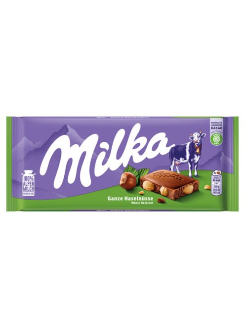 Milka ciocolată cu alune întregi - 100g