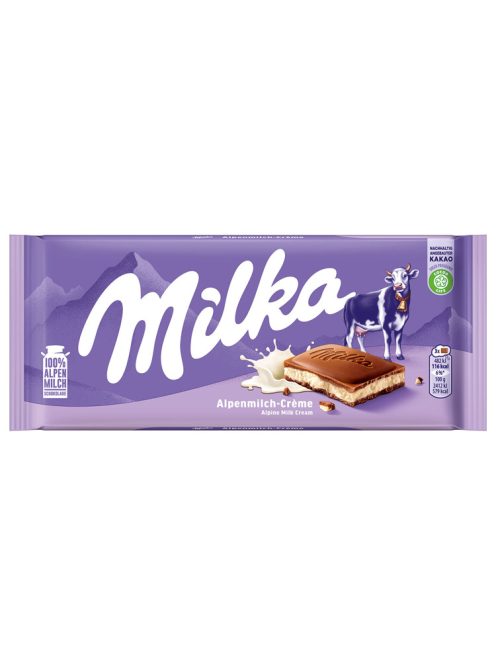 Milka ciocolată cu lapte umplută cu cremă de lapte - 100g 