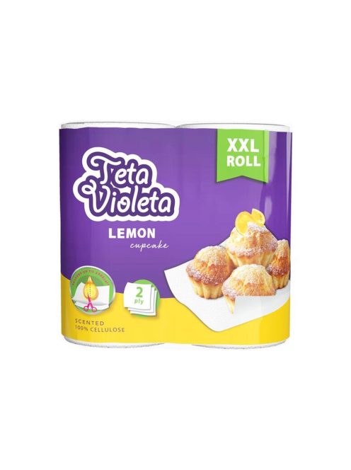 Violeta Maxi prosoape hârtie rolă cu 2 straturi, cu lămâie- 2 role