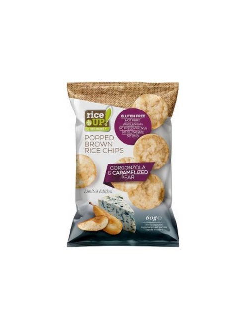 Rice Up chipsuri din orez cu aromă de cașcaval și pere-gorgonzola - 60g