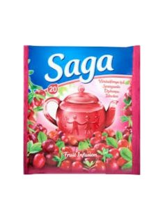 Saga ceai de fructe cu aromă de merișor - 20 filtru - 34g