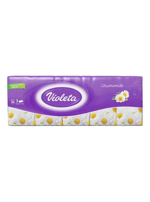 Violeta batista de hartie 3 straturi de musetel - 10x10buc