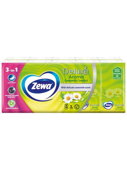 Zewa Deluxe Camomile Comfort (mușețel) batiste cu 3 straturi - 10x10 buc