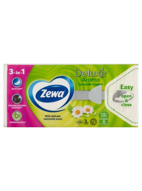 Zewa Deluxe Camomile Comfort (mușețel) batiste cu 3 straturi - 90 buc