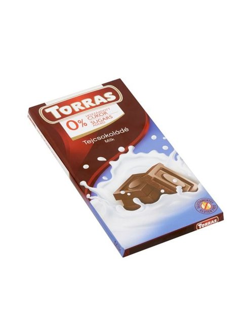 TORRAS Tablete de ciocolată cu lapte fără zahăr adăugat - 75g