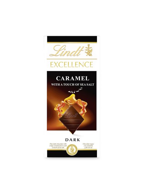 Lindt Excellence Caramel Sea Salt Ciocolată neagră - 100 g