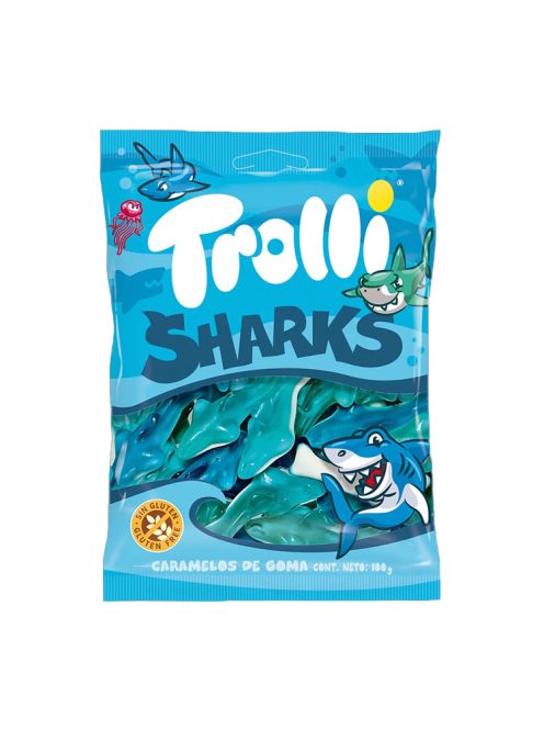 Trolli Shark gumă de jeleu - 100 g (8x12)