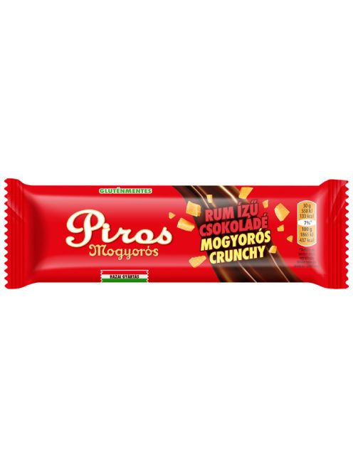 Ciocolată cu aromă de rom cu alune roșii și alune crocante - 30 g