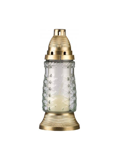 Borcan din sticlă cu capac din plastic, cu model - 250mm (LA 551)