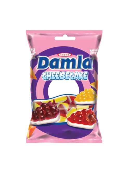 Damla gummi bomboane Cheesecake cu aromă de fructe mixte - 80 g