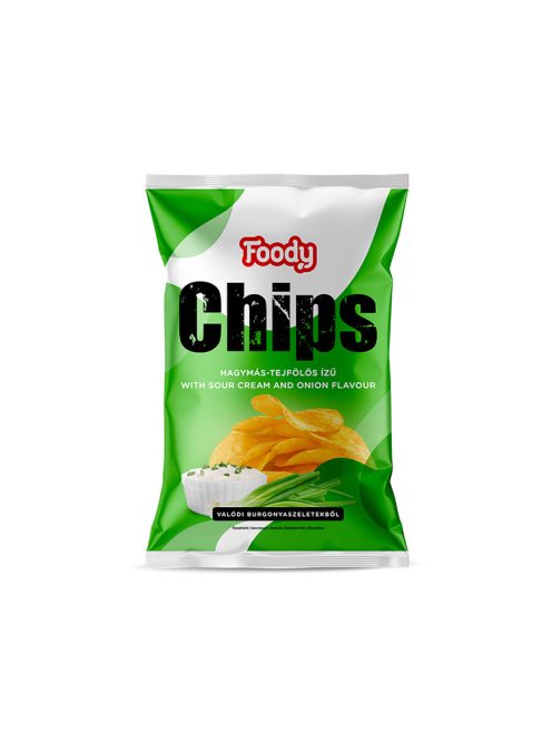 Foody chipsuri cu aromă de ceapă și smântână - 40g