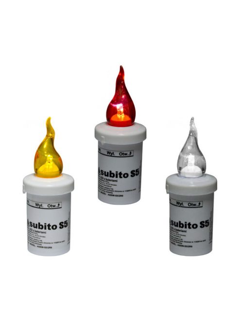 Inserție albină LED galben/alb/roșu cu 2 baterii, 110mm - 1 buc (WKELS5)