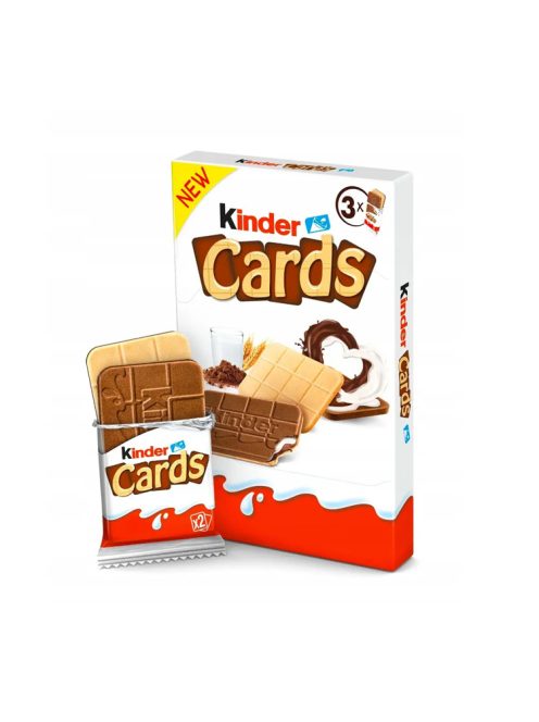 Kinder Cards napolitană cu umplutură de lapte si cacao T(2x3) - 76,8g
