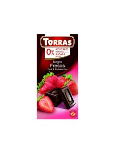   Torras ciocolată neagră cu căpșuni fără zahăr adăugat - 75g