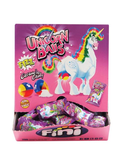 Fini Unicorn Balls gumă de mestecat umplută de ochi - 5g