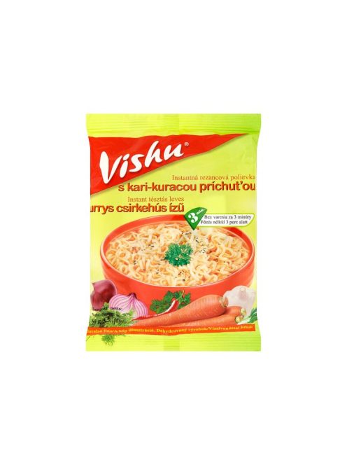 VISHU Supă instant de pui cu curry și tăiței  - 60g