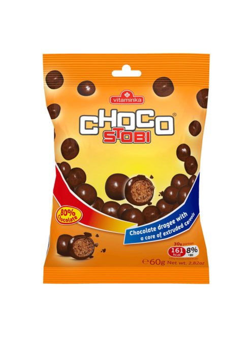 Choco Stobi drajeuri de ciocolată cu cereale extrudate - 60 g