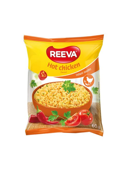 REEVA supă instant cu tăiței  cu aromă de pui picant - 60g